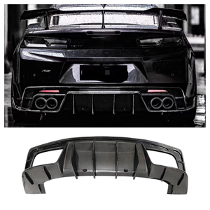 Diffuseur arrière en fibre de carbone véritable YOMDO pour <span class=keywords><strong>Chevrolet</strong></span> <span class=keywords><strong>Camaro</strong></span> 2016-2020, style <span class=keywords><strong>ZL1</strong></span>, séparateur de pare-chocs arrière, kit carrosserie - Product Image 1