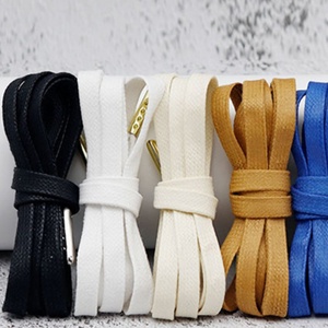 Cordones de Algodón Encerado Planos de 0.8cm, Color Sólido, Diseño Minimalista, Cordones Planos Encerados Premium para Zapatillas Blancas y Zapatos de Lona - Product Image 4