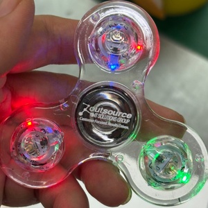 Nouveaux Fidget Spinners Lumineux Personnalisables avec Logo pour Enfants, Jouet LED en Plastique et Métal de Haute Qualité, Cool et Lumineux - Product Image 2