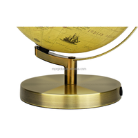 Globe de lampe de nuit avec support en métal, support en métal éclairé de bureau