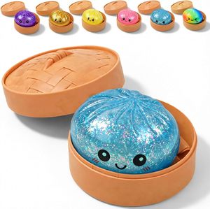 Cute Soft Glitter Silicone Squishy Dumplings Steamer <b>Box</b> Stress Anxiety Relief Toys Adults Kids Squeeze Sensory <b>Easter</b> <b>Gifts</b> - Product Image 2