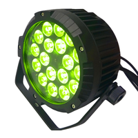 18x18W RGBWAUV 6in1 extérieur Par effet LED plat Par lumière scène étanche Par boîtes éclairage de scène