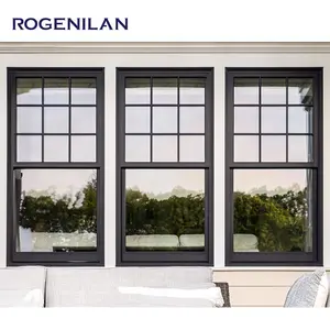 ROGENILAN Hung Windowsサプライヤーアメリカンスタイルフレーム卸売価格垂直スライディング高品質カラーシングルハング