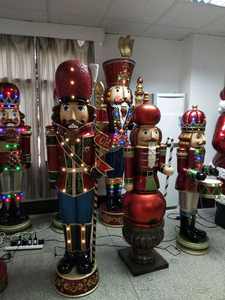 <span class=keywords><strong>Soldat</strong></span> Casse-Noisette géant grandeur nature de 1,5 m en résine, artisanat, figurine de Noël, cadeau, ornements, décorations de Noël d'extérieur - Product Image 6