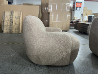 Nordischer Stil Minimalistischer Stoff-Freizeitstuhl Ergonomischer Einzelner Lounge-Sessel für Wohnzimmer Leseecke Möbel