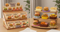 Llavero Personalizado con Forma de Hamburguesa Kawaii, Juguete de PVC Suave, Mini Coleccionable, Adorno para Bolsa, Regalo, Venta al por Mayor OEM