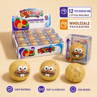 Jouet Squishy Patate Croustillante Forme Tachetée Visages Drôles Jouets Anti-Stress à Presser Cadeau Boîte de Présentation 12 Pièces