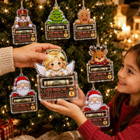 Grenzüberschreitende Neuheit: Weihnachtsthemen-Acryl-Geldgeschenkhalter, Aufbewahrungsornament-Anhänger