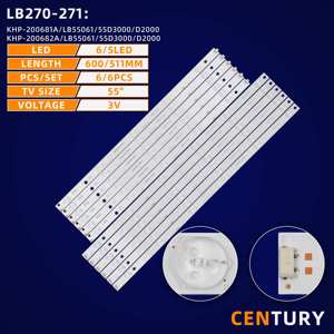 Prix de gros 55 pouces TV rétro-éclairage LED bande lumineuse LE55A6R9 LE55A6R9A LU55V809 KHP-200681A LB55061 55D3000 D2000 KHP-200682A - Product Image 2