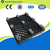 Palette en plastique recyclé à surface grillagée 1200x1000x140mm, économique, sans certification requise pour l'expédition maritime