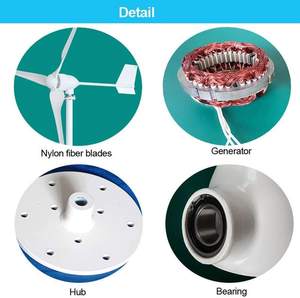 Beigood-turbina aerogeneradora Horizontal <span class=keywords><strong>HAWT</strong></span>, generador de viento, alternativa, uso doméstico, 1500w, 24V, 48V, 1500w - Product Image 3