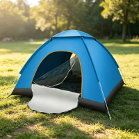 Tente de camping compacte facile à monter, anti-UV, coupe-vent, abri familial, tente dôme durable pour le camping en voiture, la plage et les voyages en plein air