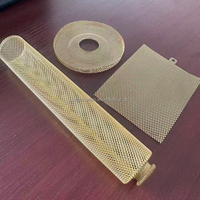 Malla de Latón para Protección Contra Ondas Electromagnéticas, Aleación de Cobre y Zinc H62 H65 H60, con Diamantes de Latón