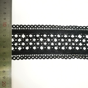 Thiết Kế Hoa Thời Trang Vỏ Sò Ren 100% Polyester Hóa Chất Ren Trim Cho Trang Trí Trang Phục - Product Image 1