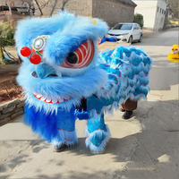 Costume de danse du lion pour deux personnes, ensemble complet, mariage, anniversaire, culte, performance, accessoires de danse du dragon, fêtes, artisanat