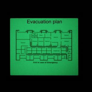 Plan de Escape de Incendios de Emergencia Personalizado que Brilla en la Oscuridad - Product Image 3