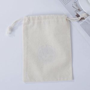 Hot Sale Custom Portable Natural Cotton Canvas Cloth <b>Fabric</b> Laundry Drawstring <b>Bag</b> for Hotels - Product Image 4