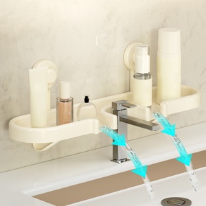 Estante de Almacenamiento para Lavabo, Organizador de Maquillaje Multifuncional de Plástico para Baño, Barra para Toallas, Almacenamiento de Pared - Product Image 2