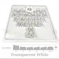 Fynmi LOVE Shape Heart Symbol SA/MDA Profile Transparent WHITE/RED/BLACK 21keys PC Keycaps for Mechanical Keyboards