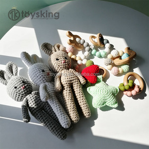 Juguete <span class=keywords><strong>de</strong></span> Conejito <span class=keywords><strong>de</strong></span> Ganchillo TK Baby Gift, <span class=keywords><strong>Muñeco</strong></span> <span class=keywords><strong>de</strong></span> Conejo Hecho a Mano para Pascua, <span class=keywords><strong>Muñeco</strong></span> <span class=keywords><strong>de</strong></span> Peluche Suave para Bebés, CE EN71 - Product Image 2