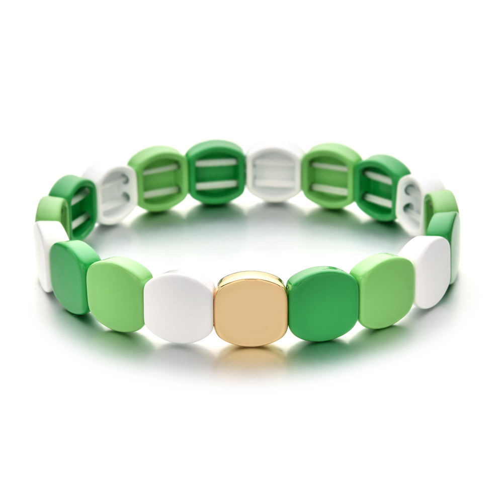 Hot Sale Alloy Beads Bracelets New Pattern Colorful Rainbow Enamel