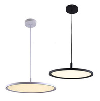 Lustre suspendu rond en panneau nordique à LED, en fer et acrylique, pour salon, décoration intérieure, lampe suspendue moderne pour plafond