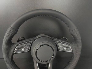 Volante Deportivo de Cuero Perforado S-Line para <span class=keywords><strong>Audi</strong></span> TT A8 A3 <span class=keywords><strong>A4</strong></span> A5 A6 A7 Q3 Q5 Q7 Serie S/RS con Levas de Cambio - Product Image 3