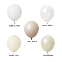 Ballon gonflable en latex métallisé de 12 pouces, blanc nacré, pour décoration de fête d'anniversaire, de mariage, de Noël, de fiesta