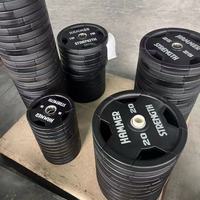 En gros, disques de musculation en fonte TPU pour la musculation à domicile, entraînement de force intensif, noyau solide, écologiques, ensemble de plaques de musculation, usage commercial