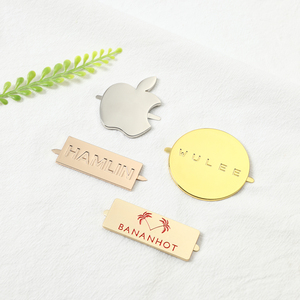 Custom <b>Gold</b> Round hang Tags Engraved Metal Brand logo Round Metal logo Hijb Scarf Hollow Cut Metal logo Label Tag for <b>Clothes</b> - Product Image 6