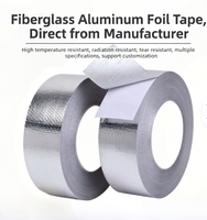 Ruban en tissu de fibre de verre avec feuille d'aluminium, ruban texturé en fibre de verre, ruban résistant à la chaleur