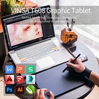 Vinsa T608 Kualitas Bagus 9.4 Inci Pengontrol Dial Tanpa Baterai Stylus Digital Tablet Grafis Digital