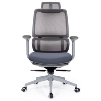 Fauteuil de bureau ergonomique moderne en maille avec vérin à gaz, pivotant, pour dirigeant, PDG, patron