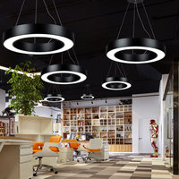 Plafonnier LED Moderne Personnalisé, Panneau PVC Imprimé UV, Lampe Suspendue Flexible Rétroéclairée, Étanche et Économe en Énergie pour Bureau