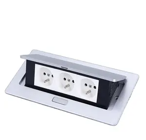 Mesa de conferencia hembra color blanco y negro hembra de alimentación para oficina/Socket escritorio moderno edificio