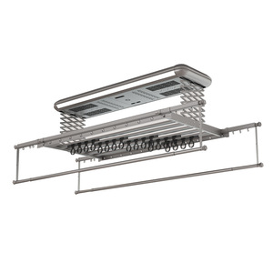 Séchoir à linge électrique intelligent pour balcon, tout en aluminium, à double rangée, avec système de levage à ciseaux - Product Image 6