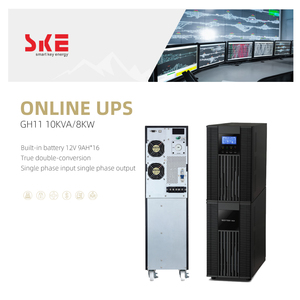 Système d'alimentation sans interruption (ASI) monophasé SKE à double conversion en ligne, 8 kW, 10 kVA, avec 16 batteries 12 V 9 Ah - Product Image 1