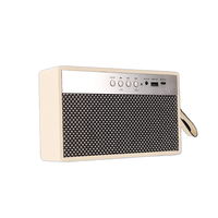 Mini-enceinte portable rétro classique en bois avec subwoofer, fente pour carte, alimentation par batterie pour home cinéma et audio extérieur