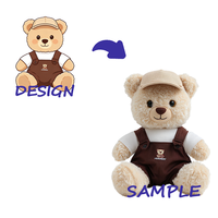 Porte-clés singe en peluche personnalisé avec motif brodé, matière en peluche longue super douce, doublure en maille