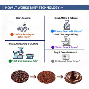 เครื่องคั่วและปอกเปลือกเมล็ดโกโก้แบบอัตโนมัติ LST เหมาะสำหรับโรงงานแปรรูปเมล็ดโกโก้ - Product Image 4