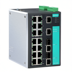 Moxa สวิตช์แบบจัดการสำหรับองค์กร EDS-518A-T 8x1000Mbps พอร์ต RJ45 24V มาตรฐาน802.3ราง DIN สำหรับงานอุตสาหกรรม - Product Image 2