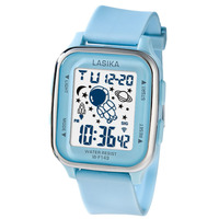 Montre numérique spatiale LASIKA WF149 Astronaut, fine, résistante à l'eau, rétroéclairage LED, alarme, chronomètre, TPU, pour enfants, hommes et femmes