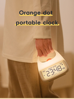 Orange Dot Rechargeable Blanc Chaud Mignon Portable Table Smart Digital Led Réveil avec Veilleuse pour Chambres