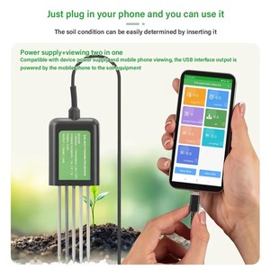 HEDAO HDSP-THE01888 Bodensensor 5-in-1 NPK EC Feuchtigkeits-Temperatur-<span class=keywords><strong>pH</strong></span>-Messgerät APP Datenlogger USB Aufladbarer Bodentester für Garten und Landwirtschaft - Product Image 3