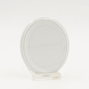 Placa Conmemorativa Ovalada de Cerámica Técnica BSZ, Diseño Italiano Bohemia en Blanco, para Fotos Funerarias - Product Image 3