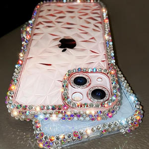 Funda de teléfono de silicona transparente <span class=keywords><strong>con</strong></span> diamantes de imitación brillantes de lujo para <span class=keywords><strong>iPhone</strong></span> X Xr Xs 11 12 <span class=keywords><strong>13</strong></span> <span class=keywords><strong>14</strong></span> 15 16 Pro Max - Product Image 5