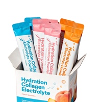 OEM Polvo de Electrolitos de Colágeno Hidratante de Fresa y Sandía con Ácido Hialurónico y Vitamina C para una Piel Radiante - Sobres de Bebida