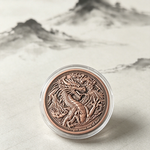 Barra de Cobre Artística de Alta Calidad 99.9% (1 OZ) con Grabado en Relieve para Inversión y Colección - Product Image 1