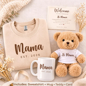 Caja de Regalo de Lujo Personalizable para el Bienestar de la Mamá, Accesorios de Algodón Suave, Canasta Sorpresa para Baby Shower, para Futuras y Recién Embarazadas Madres - Product Image 3