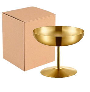 Ciotola Alta in Acciaio Inox 304 di Alta Qualità Riutilizzabile per Dessert e Frutta con Superficie Spazzolata per Catering Commerciale e Hotel - Product Image 5